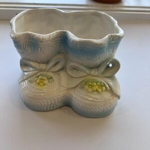 Vintage Parma by AAI Ceramic Baby Booties Planter Vase Nursery Decor Japan
